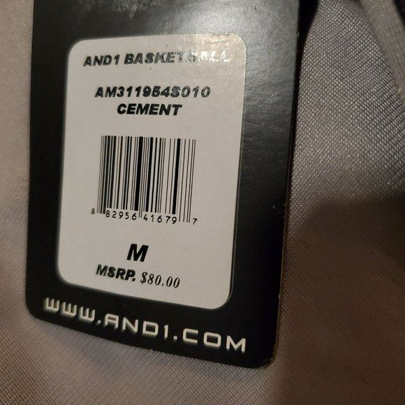 NWT AND1 Basketball Jacket Men's Size Medium Gray/Dark Gray Zipper Closure w/poc - Picture 3 of 7